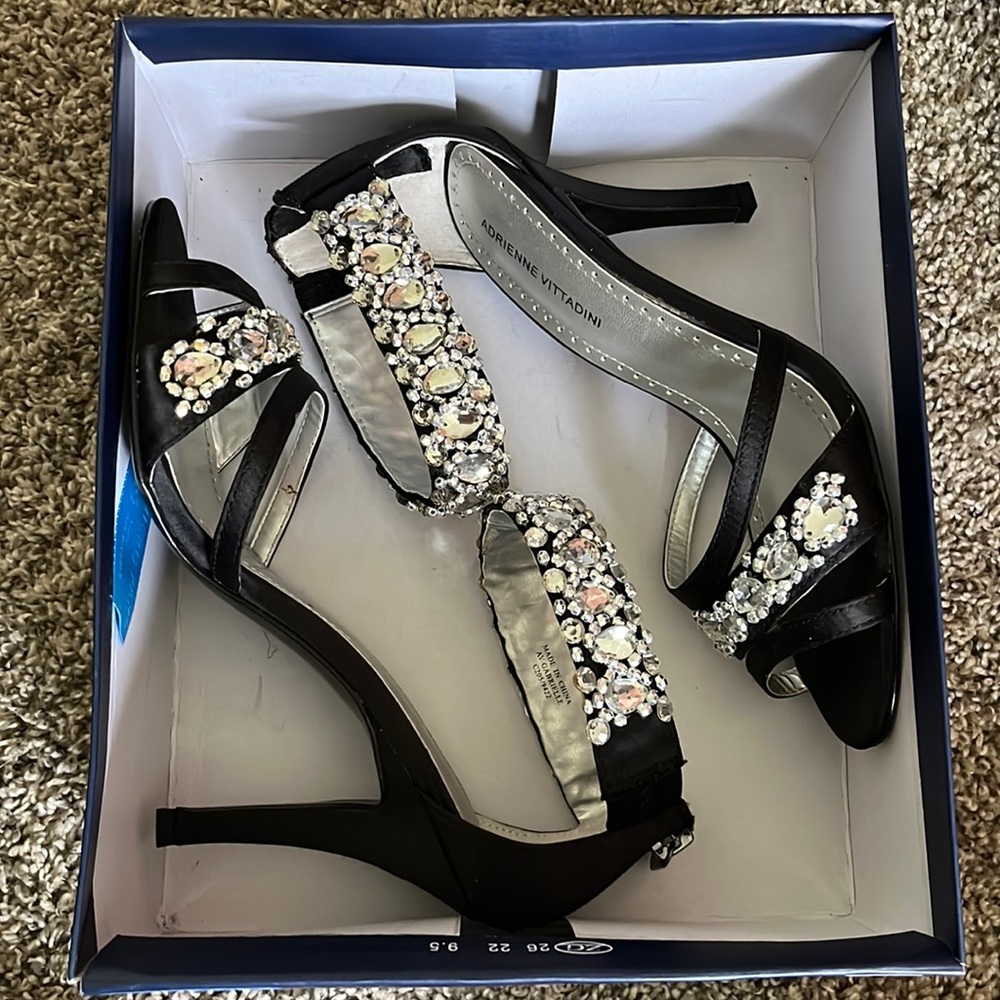 Elegant Black and Silver Heels